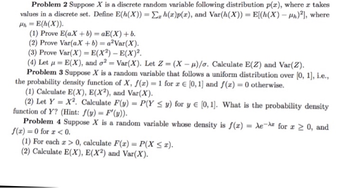 Solved Problem 2 Suppose X Is A Discrete Random Variable Chegg Com