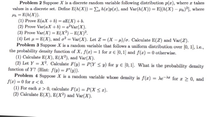 Solved Problem 2 Suppose X Is A Discrete Random Variable Chegg Com