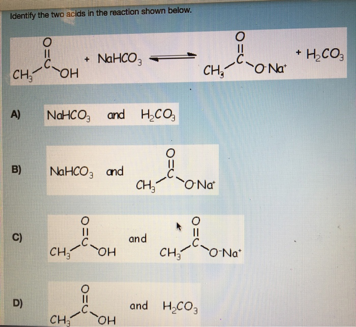 Nahco3 продукты реакции