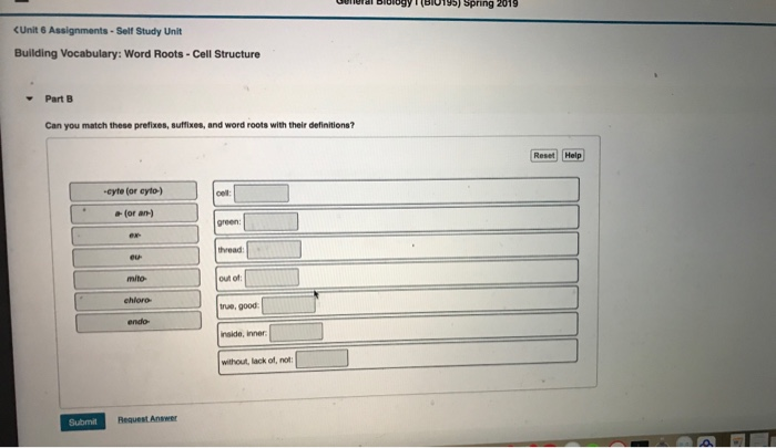 General Blology Blo195 Spring 2019 Unit 6 Chegg 