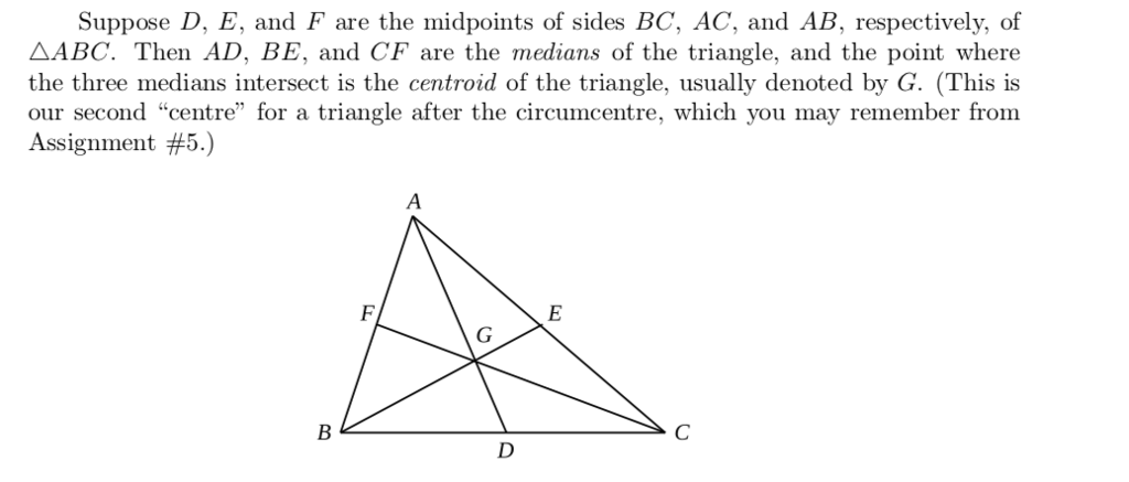 Solved Show That The Three Medians Of A Triangle Are Inde Chegg Com