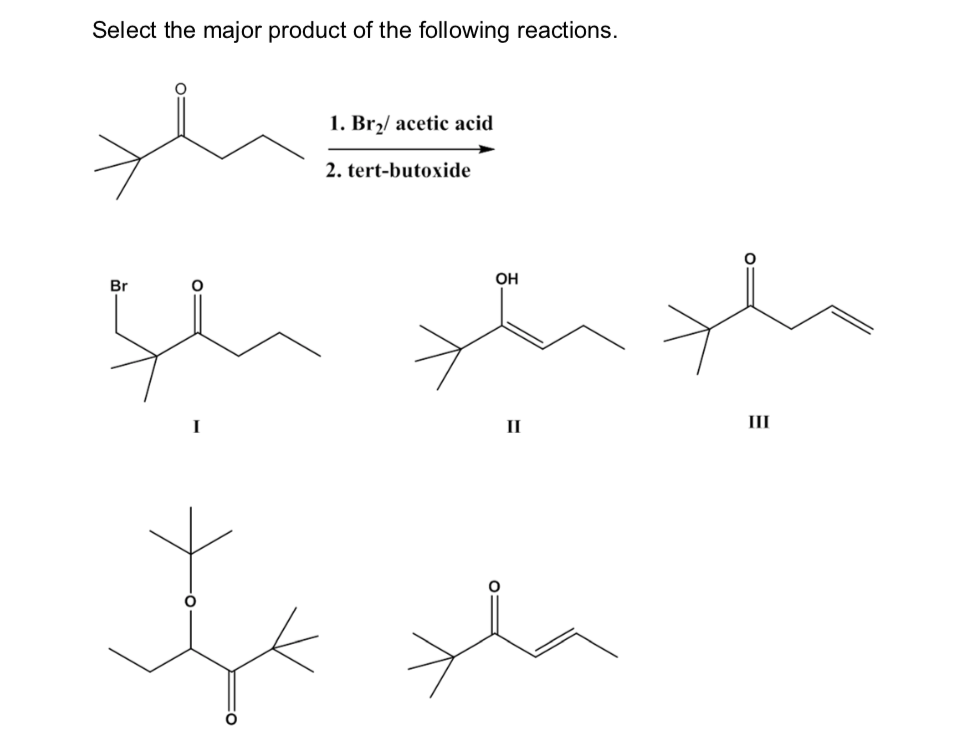 Solved Select The Products Of The Following Reactions. 1