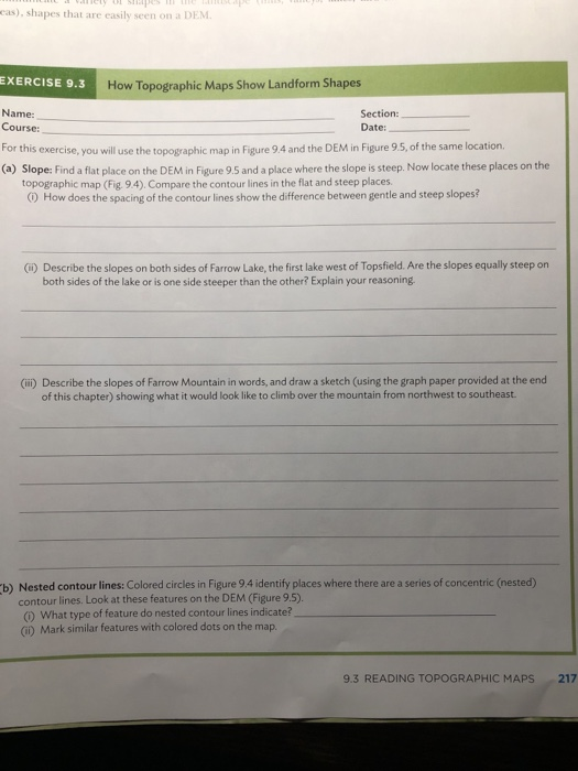 How do contour lines show steep and gentle slopes?