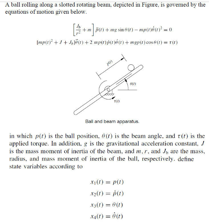 Solved A Ball Rolling Along A Slotted Rotating Beam Depi Chegg Com