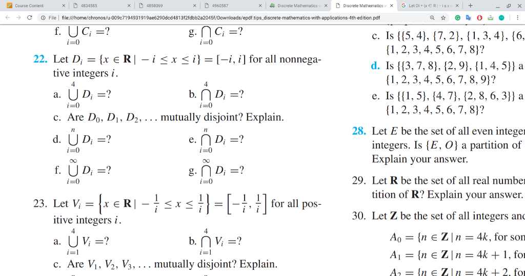 Solved X X 41 Discrete Mathematies D Discrete Mathematics G Course Conten Q
