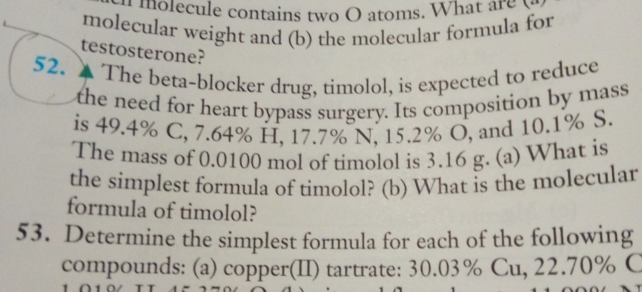 Solved Ll Imolecule What Are C Contains Two O Atoms Mole Chegg Com