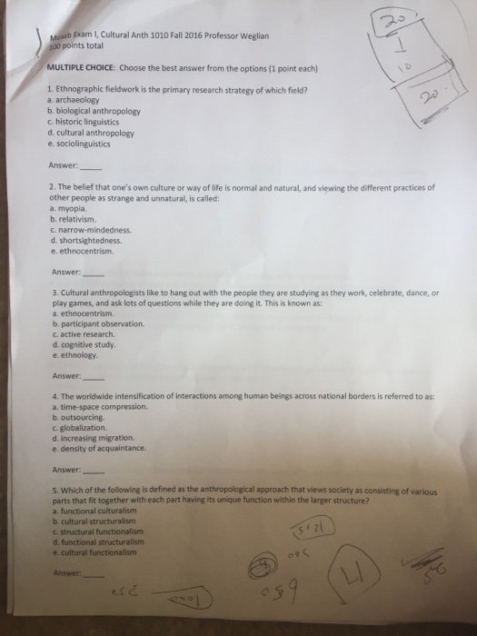 Ethnographic Fieldwork Is The Primary Research Str Chegg Com