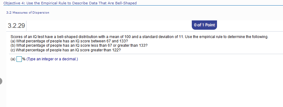 Solved Objective 4 Use The Empirical Rule To Describe Da