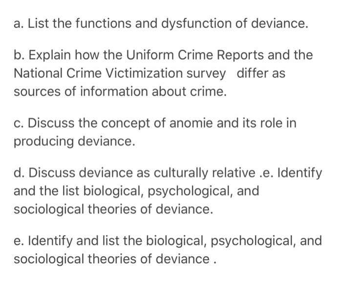 function and dysfunction of deviance