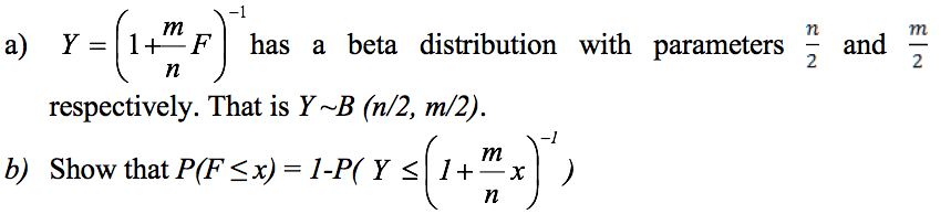 Solved Let The Random Variable F Have An F Distribution W Chegg Com