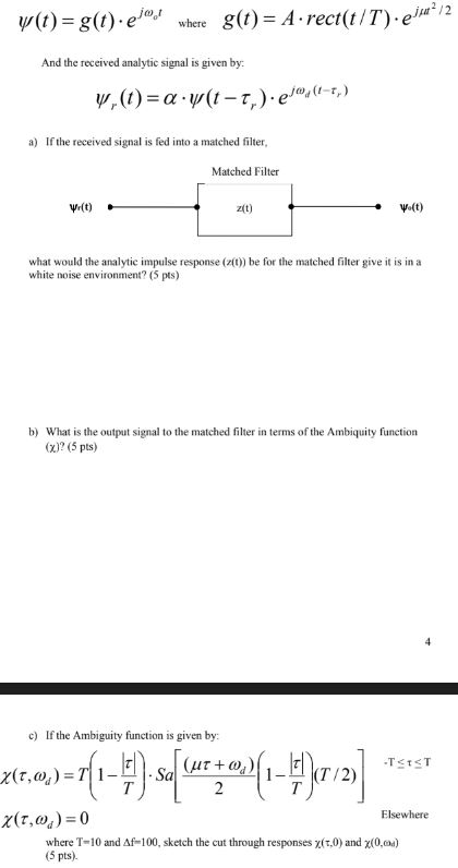 D What Is The Chirp Rate M And The Compression Chegg Com