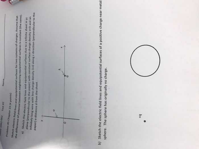 Solved Sketch Electric Field Lines And Equipotential Surf