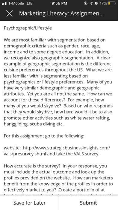 vals survey
