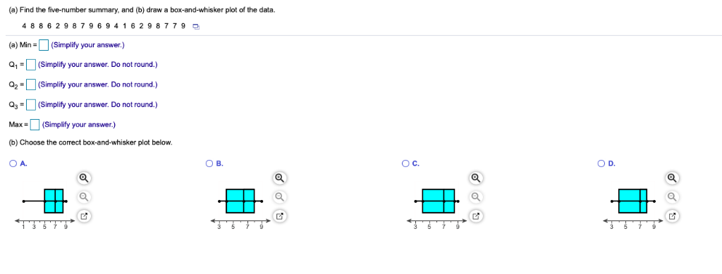 Solved A Find The Five Number Summary And B Draw A B