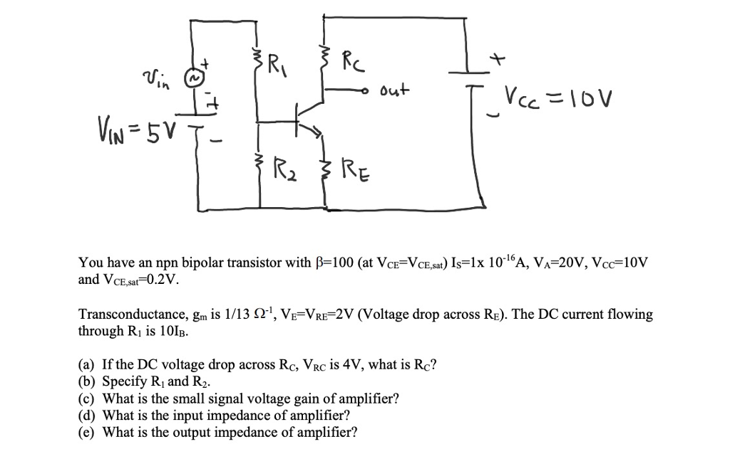 Solved In O Out You Have An Npn Bipolar Transistor With B Chegg Com
