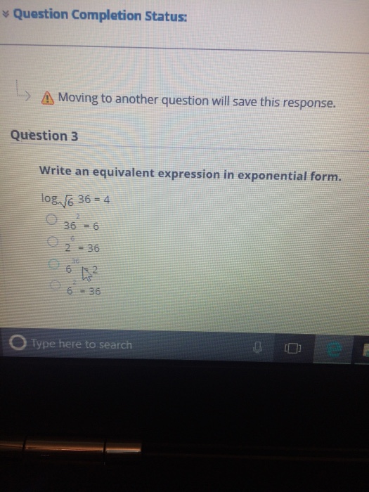 Solved Write An Equivalent Expression In Exponential Form Chegg Com