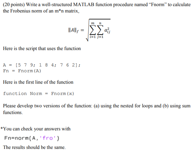 matlab norm