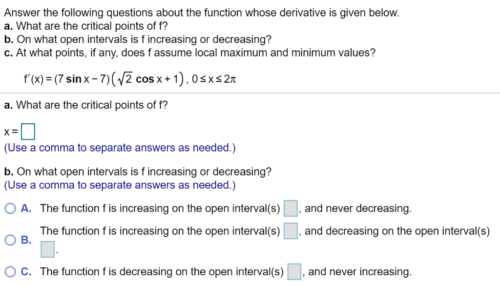 Solved Answer The Following Questions About The Function Chegg Com