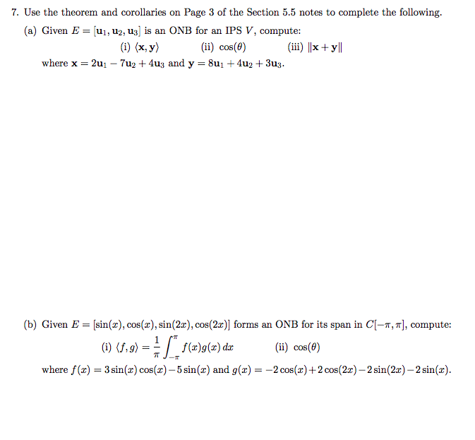 Solved 7 Use The Theorem And Corollaries On Page 3 Of Th Chegg Com