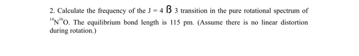 Solved Calculate the frequency of the J = 4 beta 3 | Chegg.com