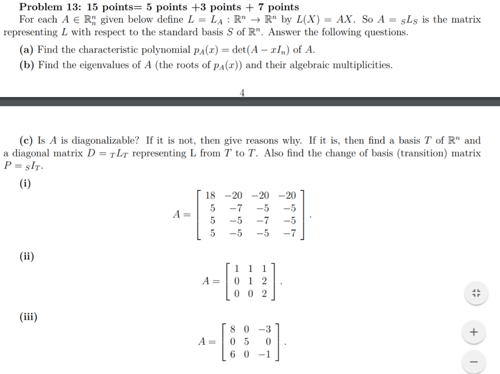 Solved Problem 13 15 Points 5 Points 3 Points 7 Points Chegg Com