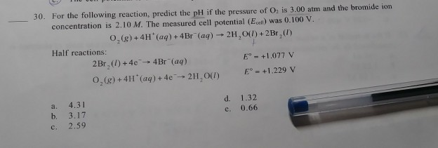 following reaction predict the ph if
