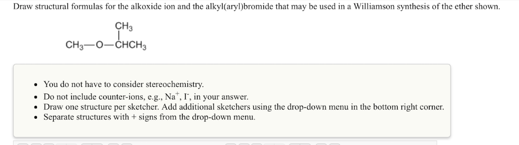 Solved Draw Structural Formulas For The Alkoxide Ion And