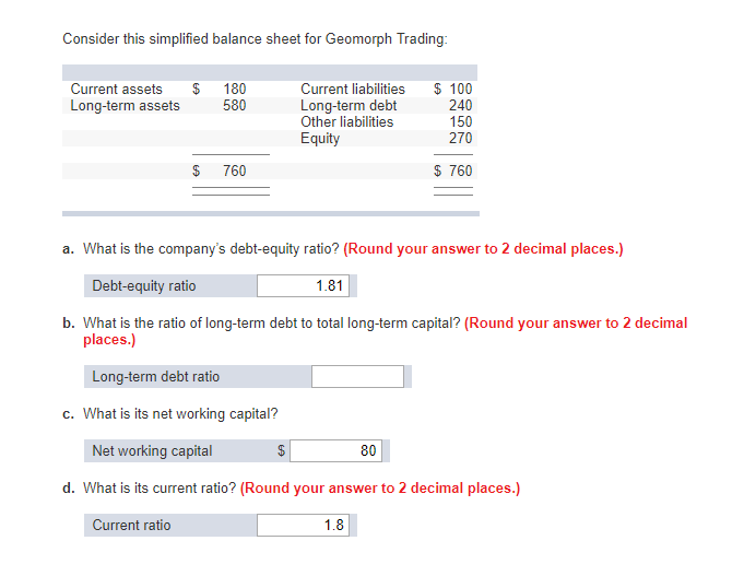 Solved Here Is A Simplified Balance Sheet For Caterpillar