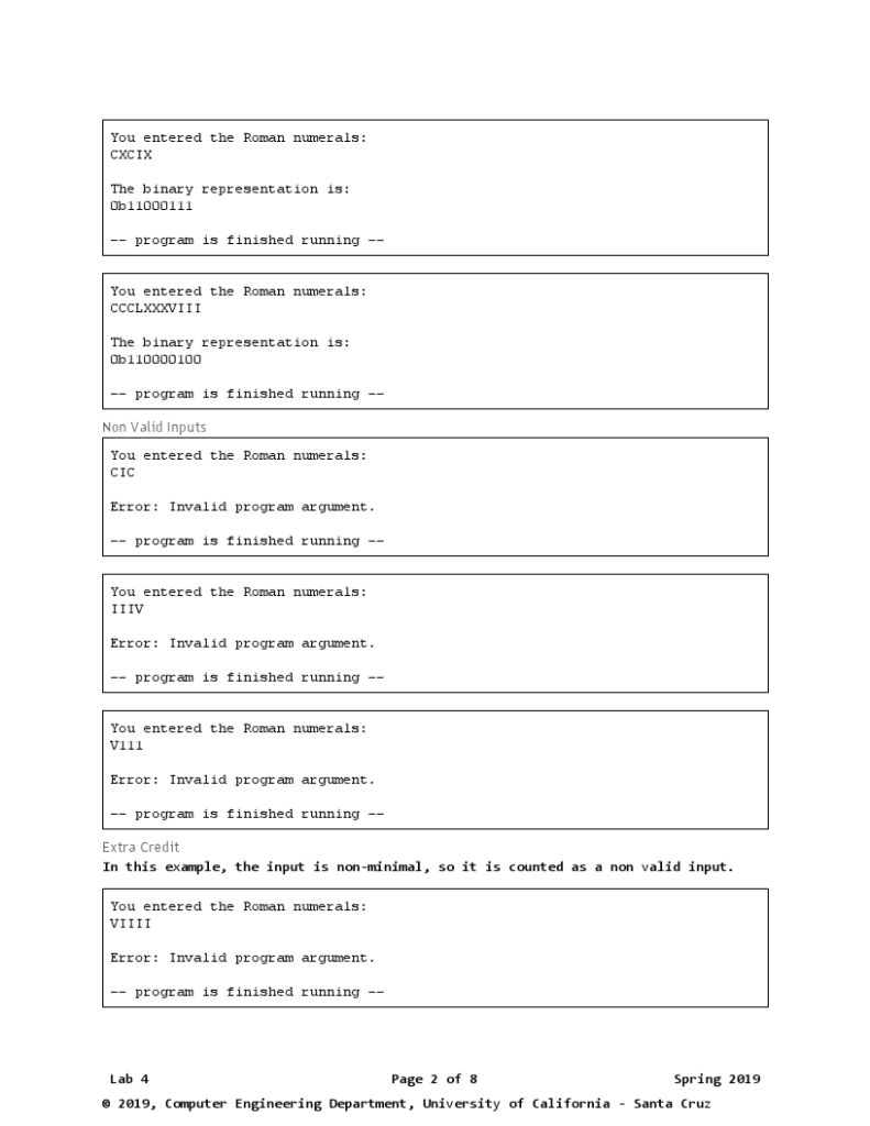 Lab 4: Roman Numeral Conversion Part A: Due Sunday... | Chegg.com