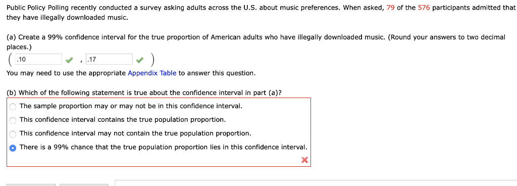 Solved A 95 Confidence Interval Or A Population Proportion Chegg Com