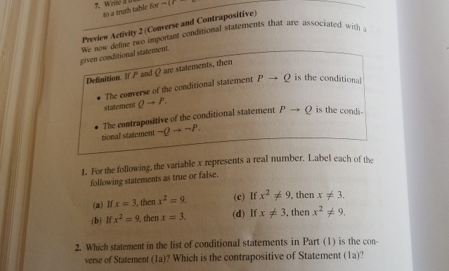 contrapositive math definition