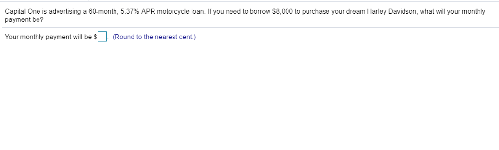 Capital One Motorcycle Loans >> Solved Capital One Is Advertising A 60 Month 5 37 Apr M Capital One Motorcycle Loans >> Solved Capital One Is Advertising A 60 Month 5 37 Apr M