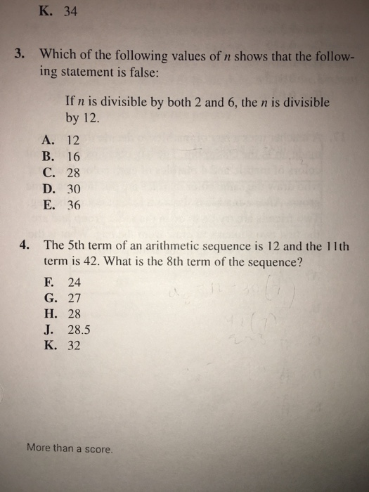 Solved K 34 He Ol Ing Statement Is False If N Is Divisi Chegg Com