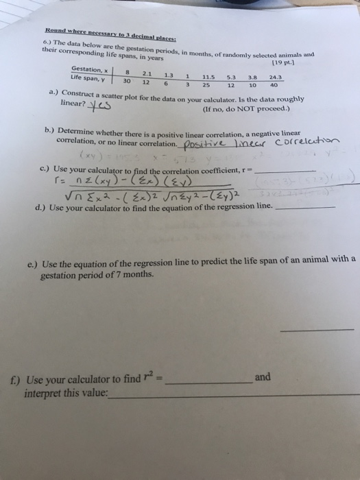 Solved 6) The data below are the gestation their Solved 6) The data below are the gestation their