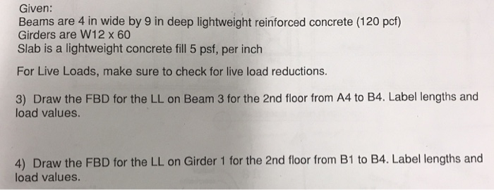 Solved Given Beams Are 4 In Wide By 9 In Deep Lightweigh