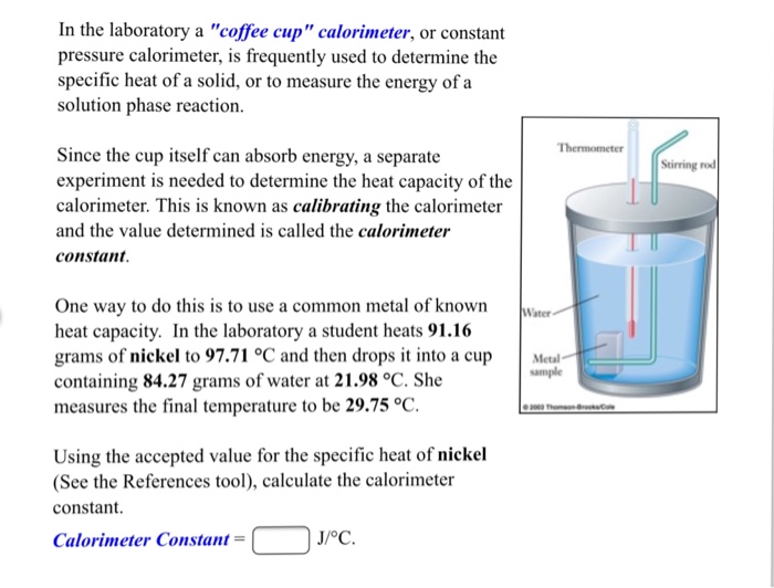 Solved In The Laboratory A "coffee Cup" Calorimeter, Or C