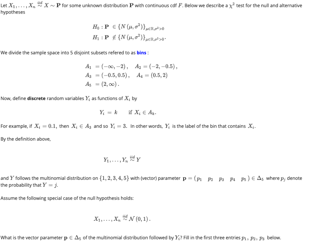 Solved Iid Let X1 X X P For Some Unknown Distributio Chegg Com