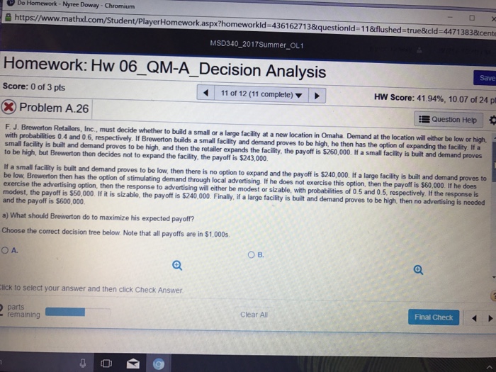 Do Homework Nyree Doway Chromium 줍 Www Mathxl Com Student Player Homework Asp Homework 4361 Questionid 11 Flushed True Cid dent Msd340 17 Answersbay