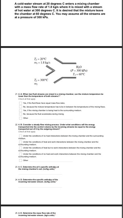 Temperatures and mixing interactions