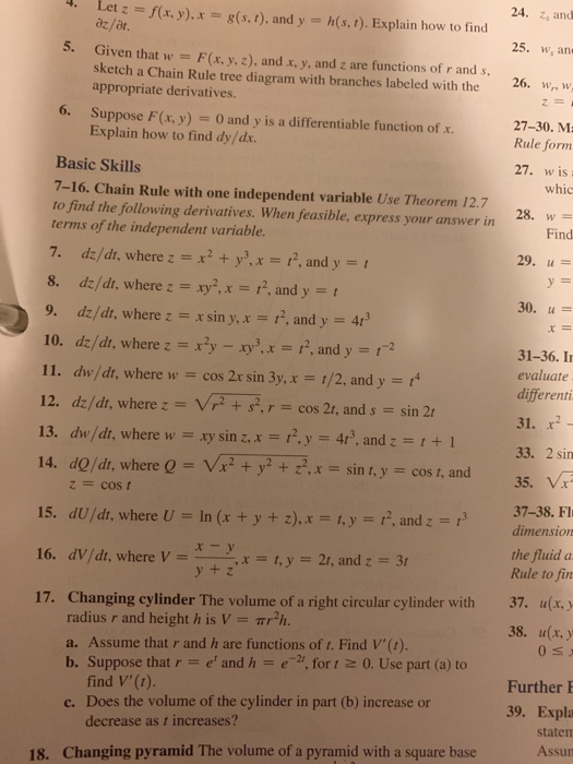 Solved 24 Z And 25 W An 26 W W 4 Let Z F X Y X Chegg Com