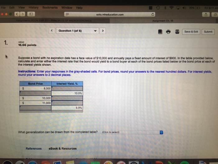 Solved Suppose A Bond With No Expiration Date Has A Face