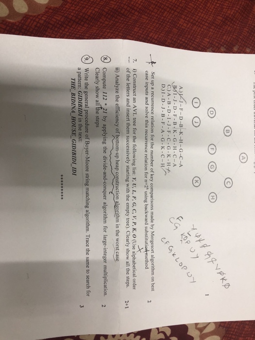 Solved N千 A F D B K H G C A C A B D 1 J F C G K Hゾ D Chegg Com