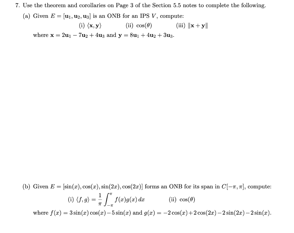 7 Use The Theorem And Corollaries On Page 3 Of The Chegg Com