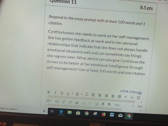 Solved 8 5 Pts Respond To This Essay Prompt With At Least Chegg Com