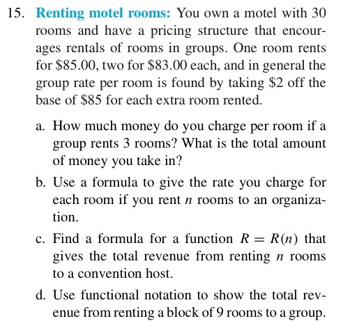 Solved 15 Renting Motel Rooms You Own A Motel With 30 R