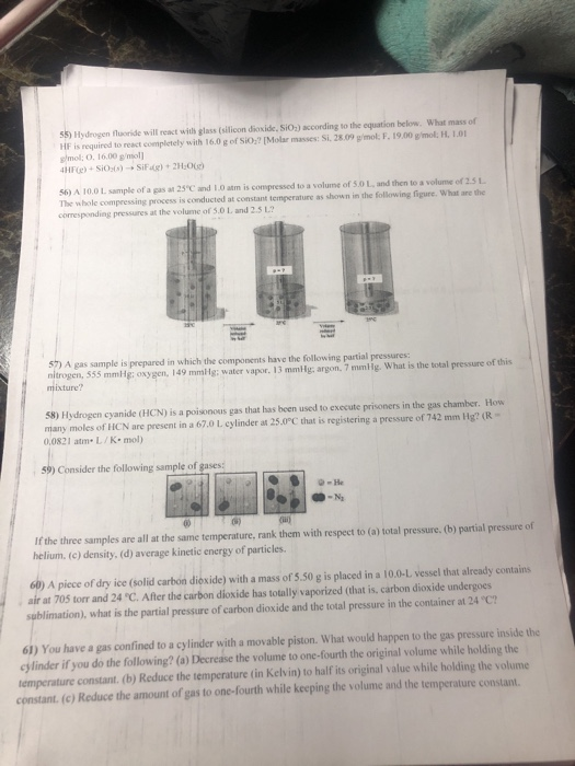 Solved Hydrogen Fluoride Will React With Glass Silicon D Chegg Com