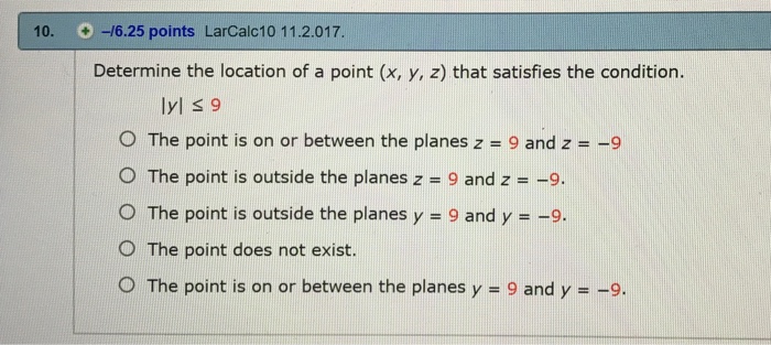 Solved Determine The Location Of A Point X Y Z That S Chegg Com