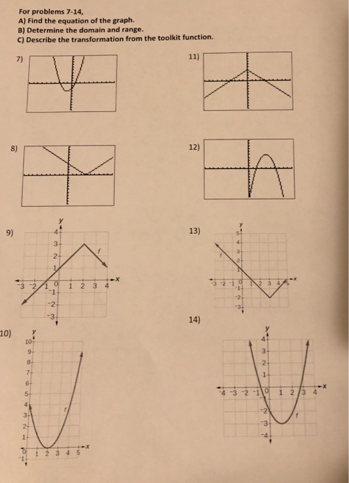 Solved For Problems 7 14 A Find The Equation Of The Gra