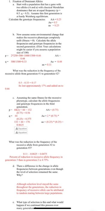 Solved Fixation Of Dominant Alleles Start With A Chegg Com<script async src=