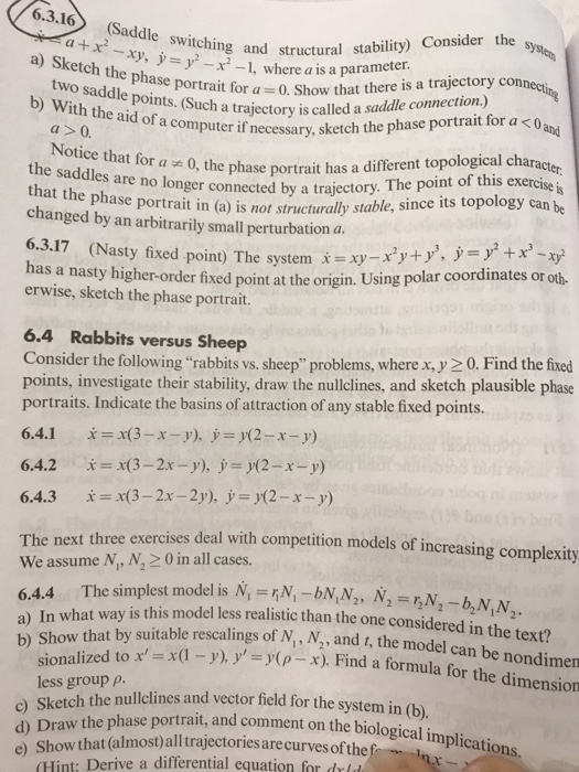 Solved Consider The System X A X 2 Xy Y Y 2 X 2 Chegg Com